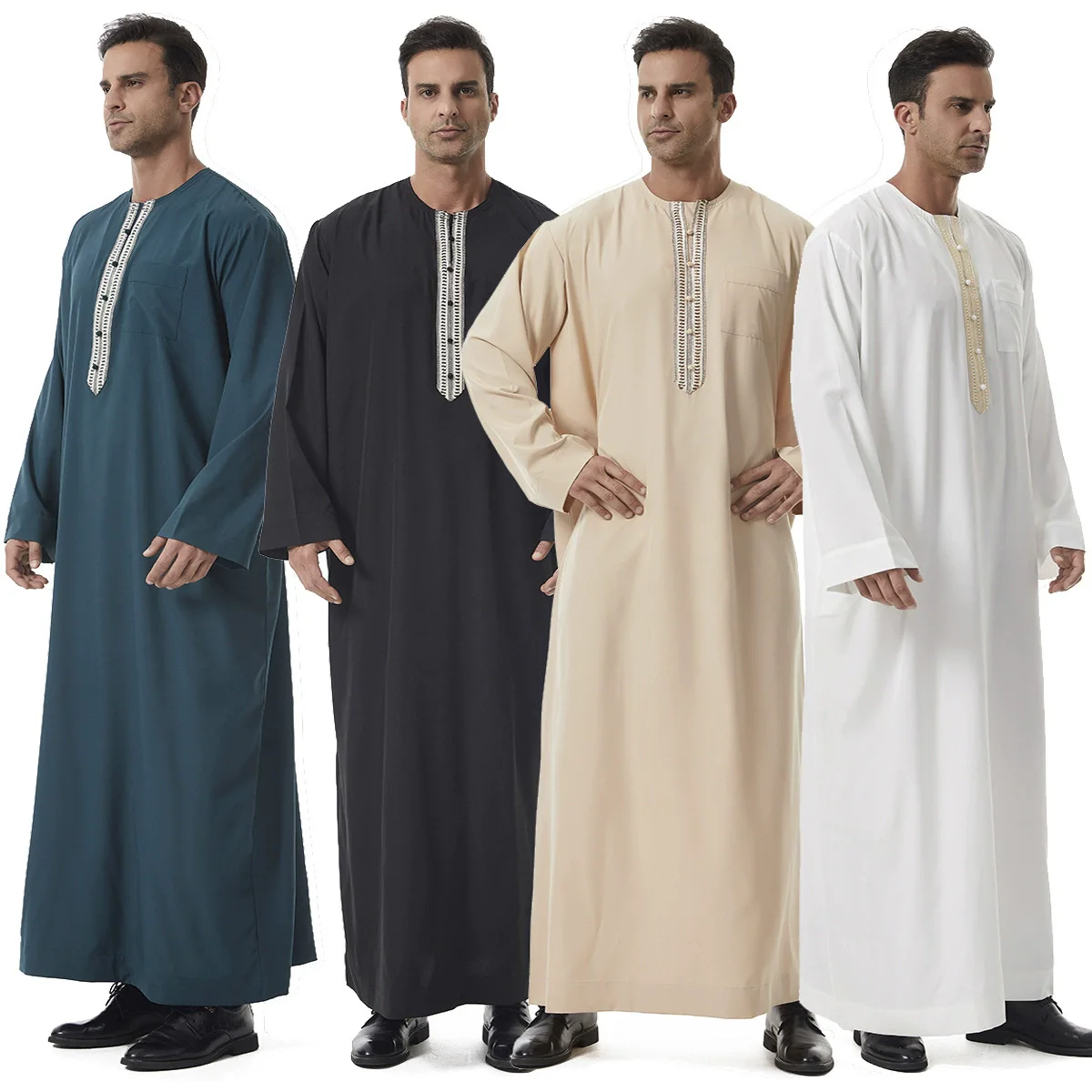 New Islamic Muslim Men Clothing Loose Jubba Thobe Abaya Front Zipper Musulmane Homme Caftan Maxi Robes Pakistan Arabia Dress
New Islamic Muslim Men Clothing Loose Jubba Thobe Abaya Front Zipper Musulmane Homme Caftan Maxi Robes Pakistan Arabia Dress