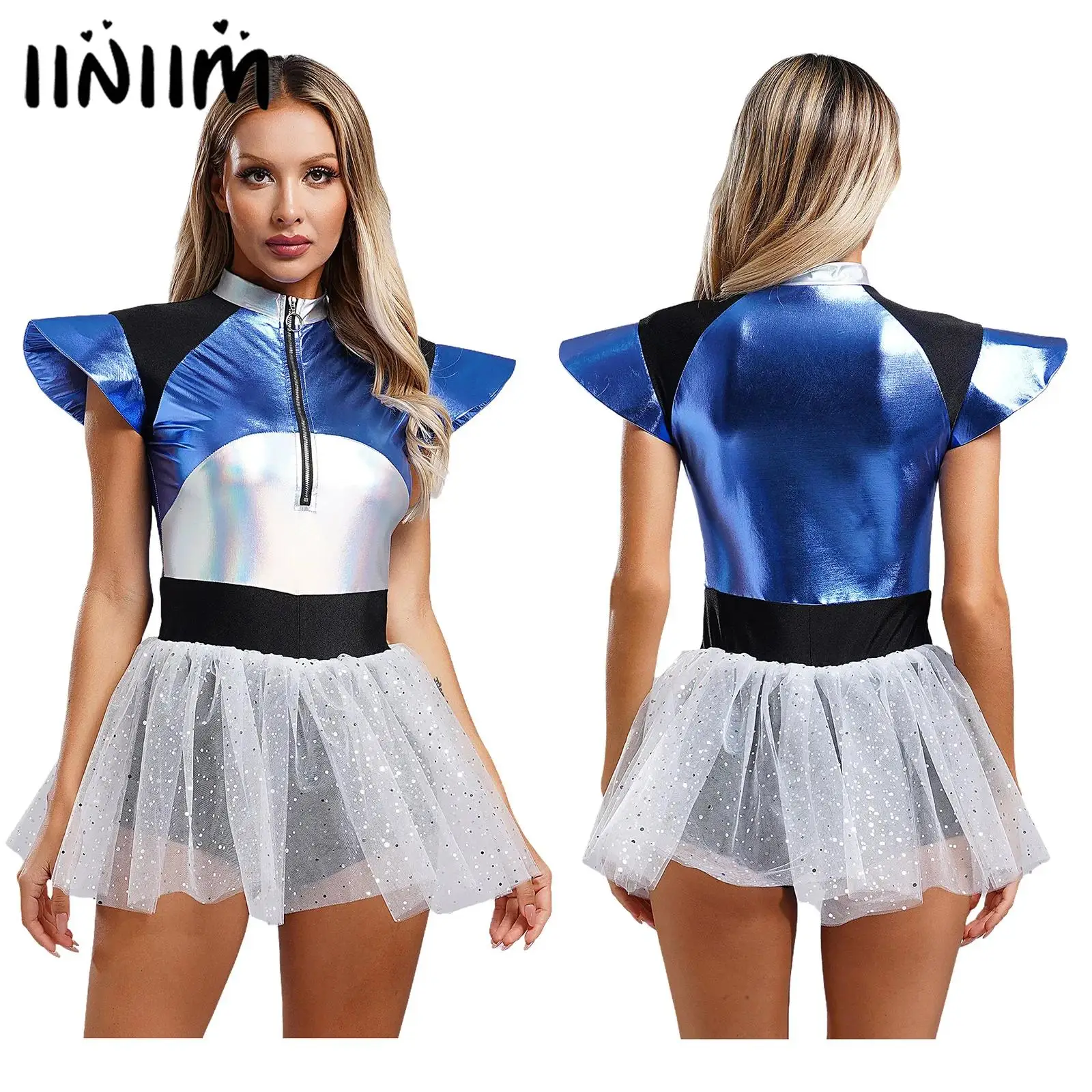 Women Alien Outerspace Halloween Cosplay Costume Club Pole Dance Show Stage Performance Spacemen Astronaut Costume Tutu Skirted
Women Alien Outerspace Halloween Cosplay Costume Club Pole Dance Show Stage Performance Spacemen Astronaut Costume Tutu Skirted