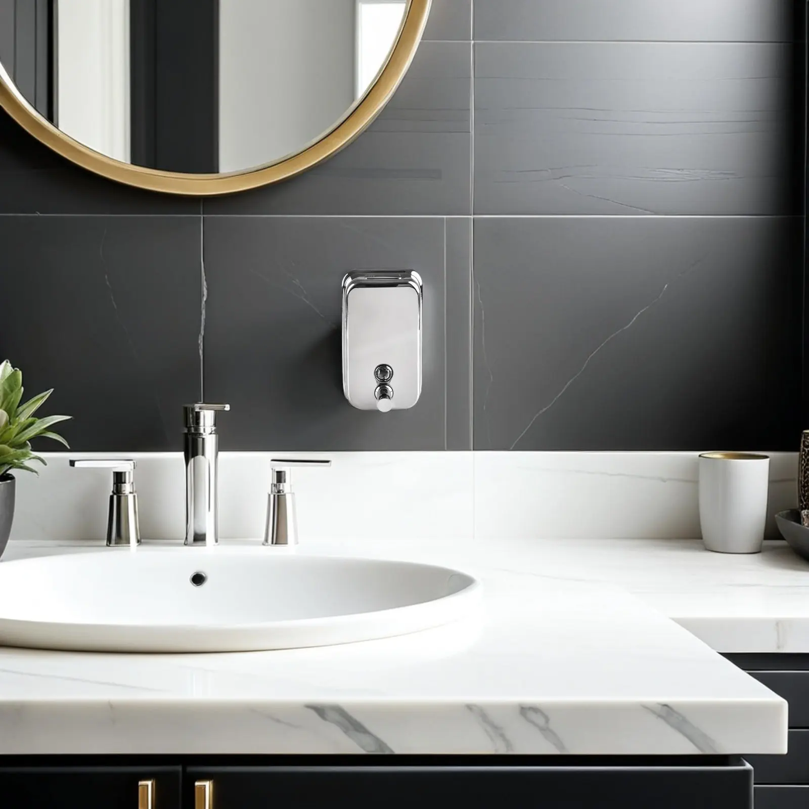 1Pcs Robust Stainless Steel Wall Mounted Soap Dispenser Smooth Finish Rust Proof Stable Mounting Large Volume Bathroom Storage
1Pcs Robust Stainless Steel Wall Mounted Soap Dispenser Smooth Finish Rust Proof Stable Mounting Large Volume Bathroom Storage