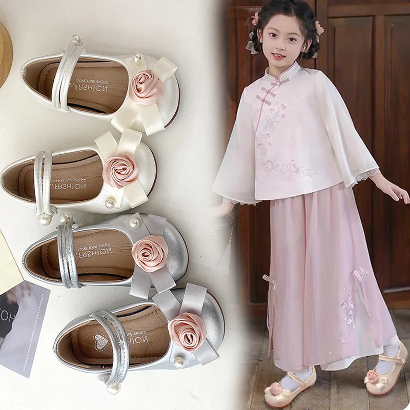 Elegant Girls Fashion Ballet Shoes for Princess Flower Sweet Bowknot Kids Casual Leather Shoes Children's Wedding Dresses Flats
Elegant Girls Fashion Ballet Shoes for Princess Flower Sweet Bowknot Kids Casual Leather Shoes Children's Wedding Dresses Flats