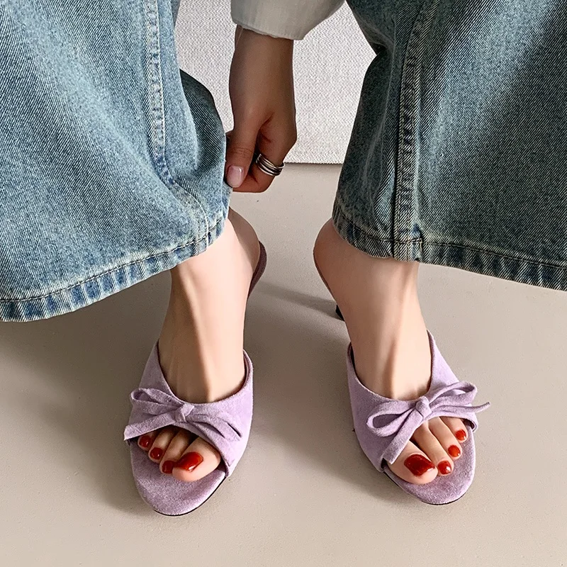Women's Summer Shoes New Trend Bowtie Sandals Red Purple Slipper High Heel Open Toe Pumps Women's Shoes Outer Wear Sandals
Women's Summer Shoes New Trend Bowtie Sandals Red Purple Slipper High Heel Open Toe Pumps Women's Shoes Outer Wear Sandals