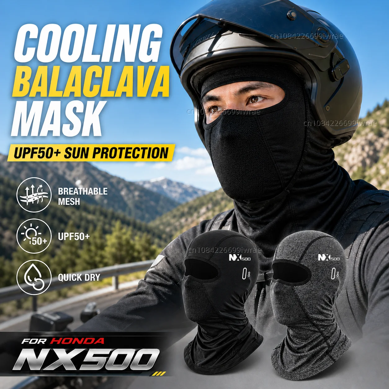 Cooling Motorcycle Balaclava Mask UPF50+ UV Protection Breathable Face Cover Summer For Honda NX500 NX 500 2023 2024 2025
Cooling Motorcycle Balaclava Mask UPF50+ UV Protection Breathable Face Cover Summer For Honda NX500 NX 500 2023 2024 2025