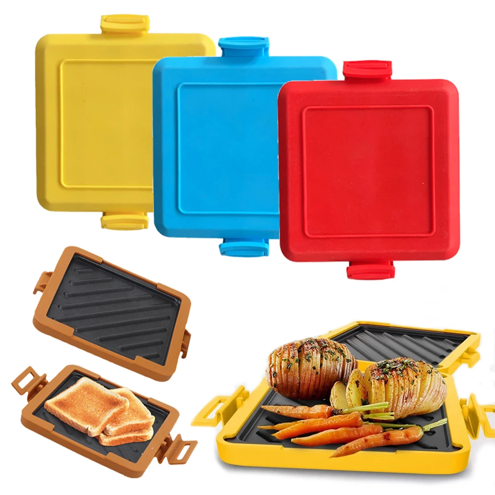 Microwave Toastie Maker No Electric Microwavable Oven Toast Maker Machine Square Panini Maker for Dessert Sandwiches Breakfast
Microwave Toastie Maker No Electric Microwavable Oven Toast Maker Machine Square Panini Maker for Dessert Sandwiches Breakfast