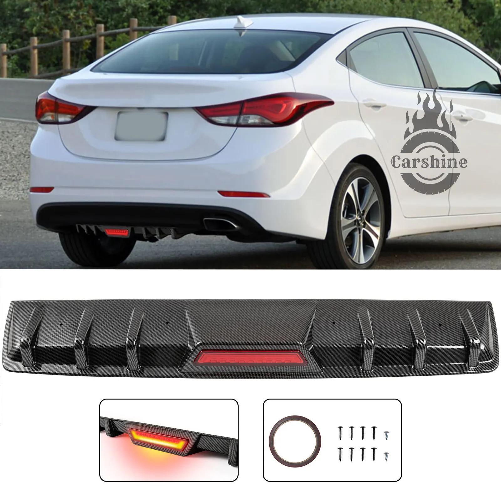 Rear Bumper Diffuser Splitter Lip W/Led Brake Light For Hyundai_Elantra 2015 New
Rear Bumper Diffuser Splitter Lip W/Led Brake Light For Hyundai_Elantra 2015 New