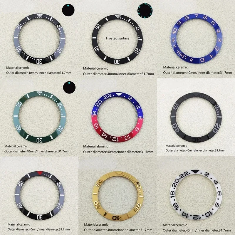 40mm Ceramic Watch Bezel Fit GMT SUB Seamaster Inner Diameter 31.7mm Watch Accessories DIY
40mm Ceramic Watch Bezel Fit GMT SUB Seamaster Inner Diameter 31.7mm Watch Accessories DIY