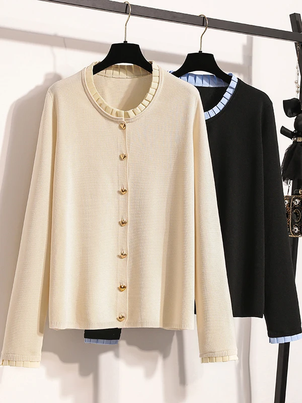 plus Size Women's Casual Loose Spliced Open Cardigan Long Sleeve Knitted Top with Wooden Bows Versatile Autumn Fashion
plus Size Women's Casual Loose Spliced Open Cardigan Long Sleeve Knitted Top with Wooden Bows Versatile Autumn Fashion