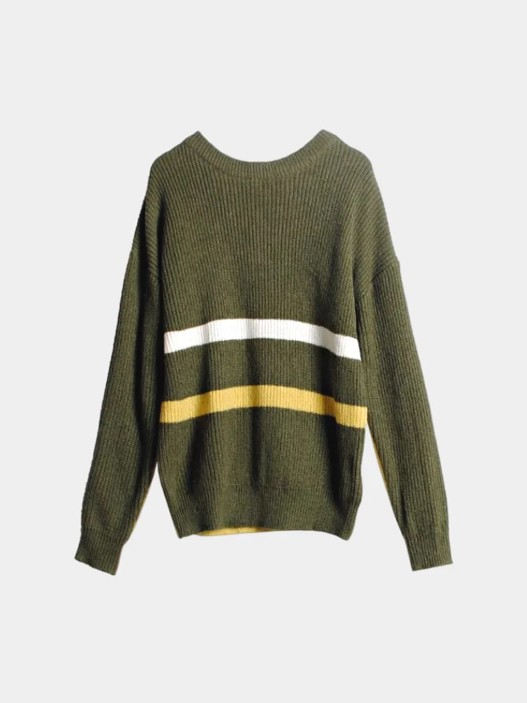 Cathiewood Striped Sweater for Women Long Sleeve O-neck Acrylic Autumn Winter 2022 Casual Loose Knitted Top Women's Clothes 2611
Cathiewood Striped Sweater for Women Long Sleeve O-neck Acrylic Autumn Winter 2022 Casual Loose Knitted Top Women's Clothes 2611