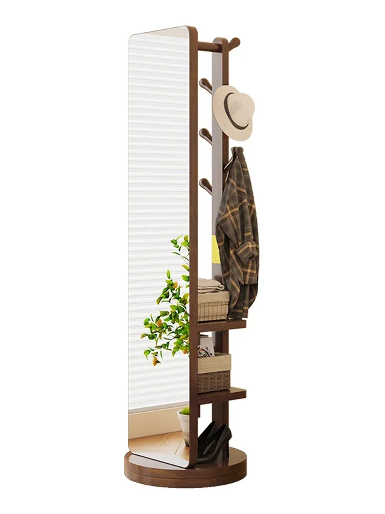 Nordic Solid wood coat rack full-length mirror integrated household full-body bedroom floor hanger movable rotating
Nordic Solid wood coat rack full-length mirror integrated household full-body bedroom floor hanger movable rotating