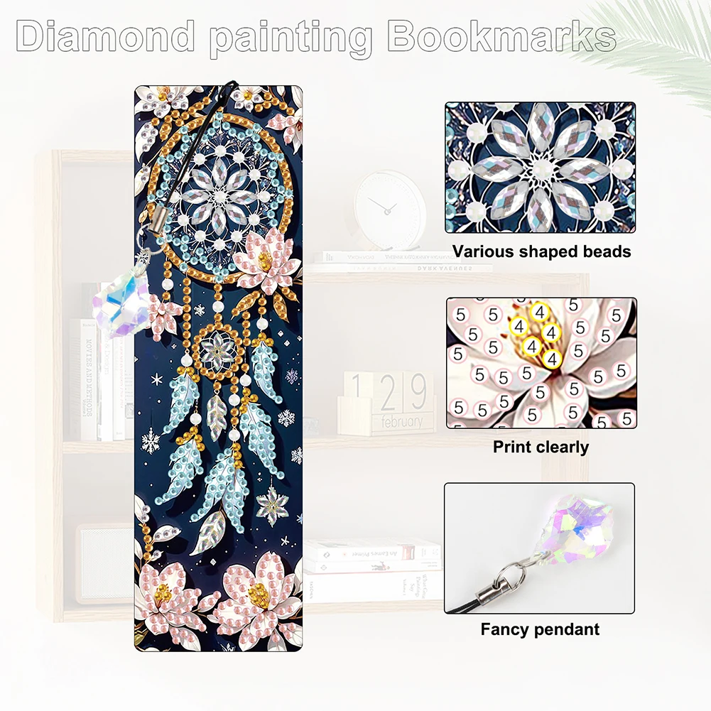 DIY Diamond Painting Bookmark Creative Crystal Craft Kit with Special-Shaped Diamonds for Unique Book Lovers Gift
DIY Diamond Painting Bookmark Creative Crystal Craft Kit with Special-Shaped Diamonds for Unique Book Lovers Gift