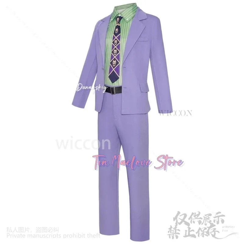 7d@Kira Sexy Man Yoshikage Costume Anime Cosplay Bizarre Office Worker Clothing Purple Uniform Suit Tie Wigs Diamond Customized
7d@Kira Sexy Man Yoshikage Costume Anime Cosplay Bizarre Office Worker Clothing Purple Uniform Suit Tie Wigs Diamond Customized