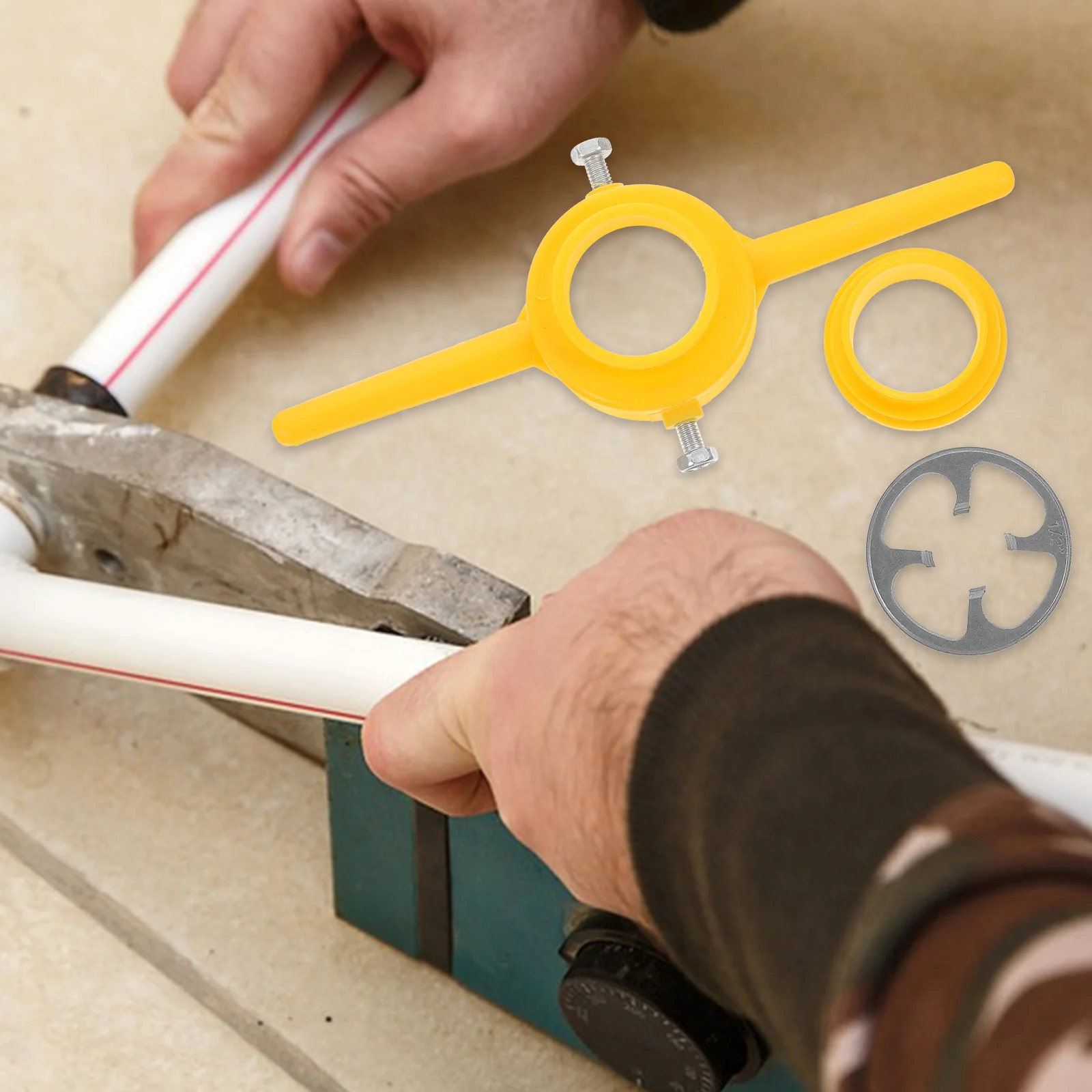 1Set Durable Manual Hand Tool for Threading Plastic Thread Die Kit for Tight Secure Connections Plastic Thread Die Kit
1Set Durable Manual Hand Tool for Threading Plastic Thread Die Kit for Tight Secure Connections Plastic Thread Die Kit