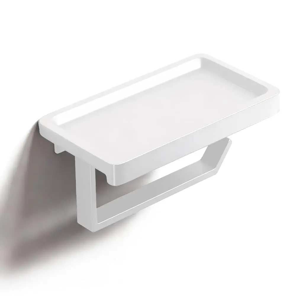 Pure White Toilet Paper Holder with Shelf, Premium Thicken Aluminum Alloy, Self Adhesive Toilet Tissue Roll Holder Wall Mount
Pure White Toilet Paper Holder with Shelf, Premium Thicken Aluminum Alloy, Self Adhesive Toilet Tissue Roll Holder Wall Mount