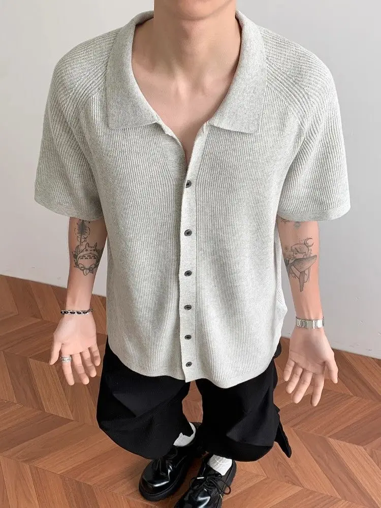 Old money style gray lapel knitted cardigan men's summer thin short-sleeved shirt high-end loose casual coat tide
Old money style gray lapel knitted cardigan men's summer thin short-sleeved shirt high-end loose casual coat tide