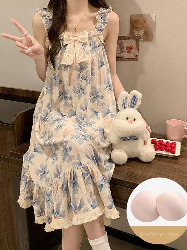 Summer New Sweet Flower Lace Trim Princ Sle Home Clothes Dr Women's Strapl Dr with Chest Pad ort Sve Midi ...
Summer New Sweet Flower Lace Trim Princ Sle Home Clothes Dr Women's Strapl Dr with Chest Pad ort Sve Midi ...