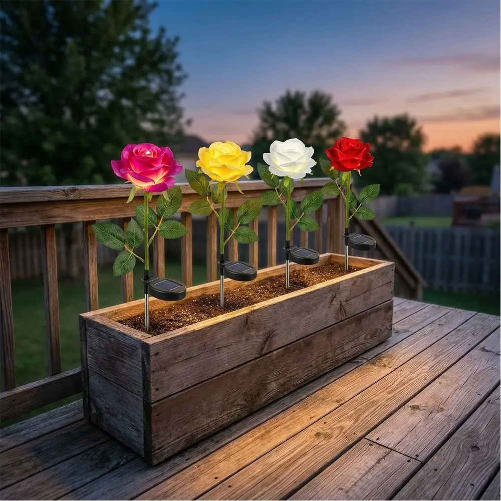 LED LED Solar Rose Lamp Rose Flower Waterproof Solar Lamp Warm Light Rechargeable Garden Lawn Lamp Landscape Lighting
LED LED Solar Rose Lamp Rose Flower Waterproof Solar Lamp Warm Light Rechargeable Garden Lawn Lamp Landscape Lighting