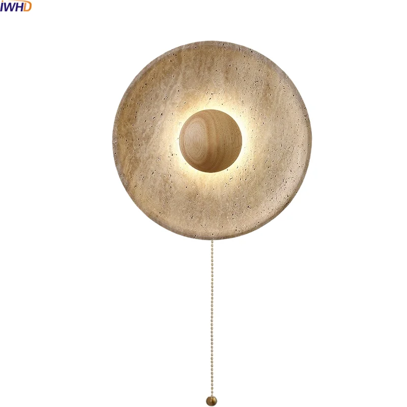 IWHD Interior Design LED Wall Light Sconce Wabi Sabi Yellow Travertine Stone Wood Balcony Bedroom Bedside Lamp Applique Murale
IWHD Interior Design LED Wall Light Sconce Wabi Sabi Yellow Travertine Stone Wood Balcony Bedroom Bedside Lamp Applique Murale