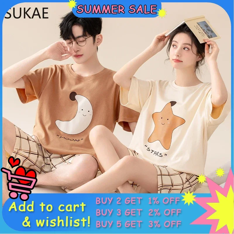 Летняя Пижама SUKAE из 100% хлопка с короткими рукавами, пижама для пар, мягкая хлопковая Пижама для влюбленных с милыми рисунками из мультфильмов
Летняя Пижама SUKAE из 100% хлопка с короткими рукавами, пижама для пар, мягкая хлопковая Пижама для влюбленных с милыми рисунками из мультфильмов