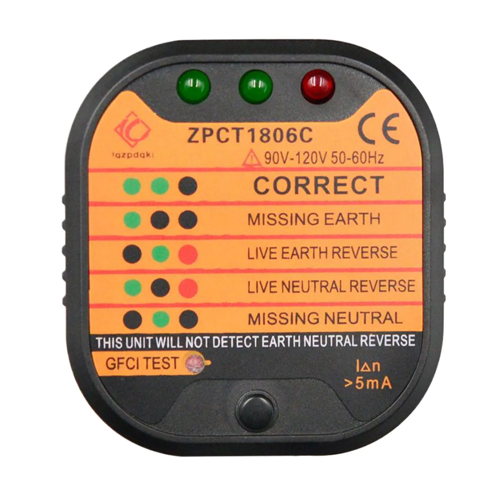 Socket Tester Portable Plug Outlet Circuit Tester Polarity Voltage Tester Socket Finder Electric Socket Outlet Voltage Tester
Socket Tester Portable Plug Outlet Circuit Tester Polarity Voltage Tester Socket Finder Electric Socket Outlet Voltage Tester