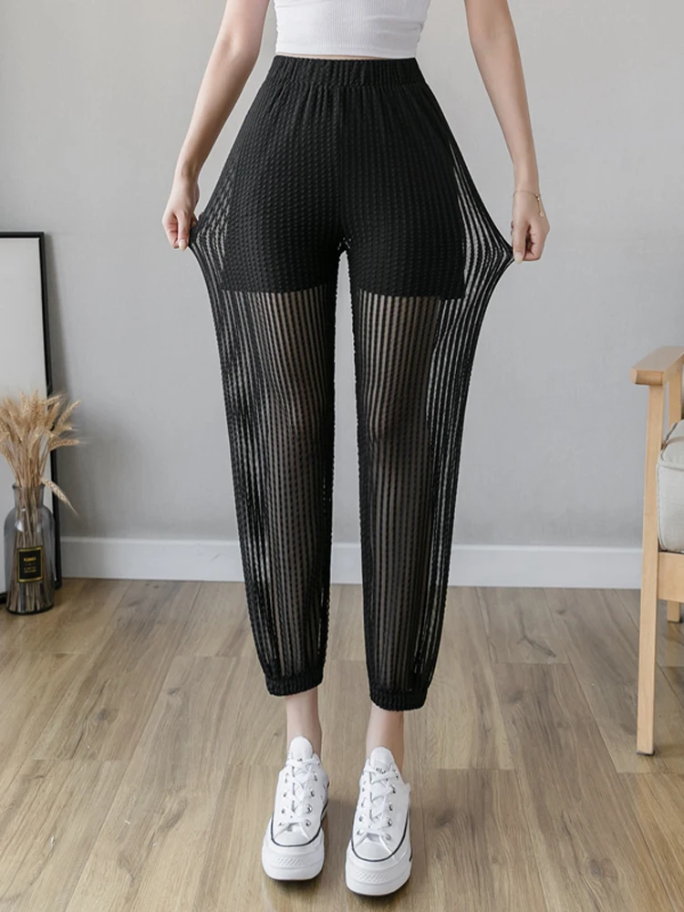 Lightweight Mesh Anti-Mosquito Sunscreen Air Conditioning Loose Trousers Women's Casual Pants High Waist Lantern Pants
Lightweight Mesh Anti-Mosquito Sunscreen Air Conditioning Loose Trousers Women's Casual Pants High Waist Lantern Pants