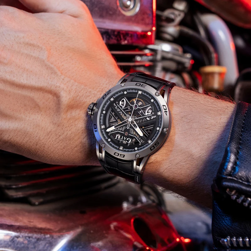 BONEST GATTI Men's Watches 45mm Earth Round Dial Skeleton Automatic Mechanical Luminous Waterproof Business Sports Wristwatch
BONEST GATTI Men's Watches 45mm Earth Round Dial Skeleton Automatic Mechanical Luminous Waterproof Business Sports Wristwatch