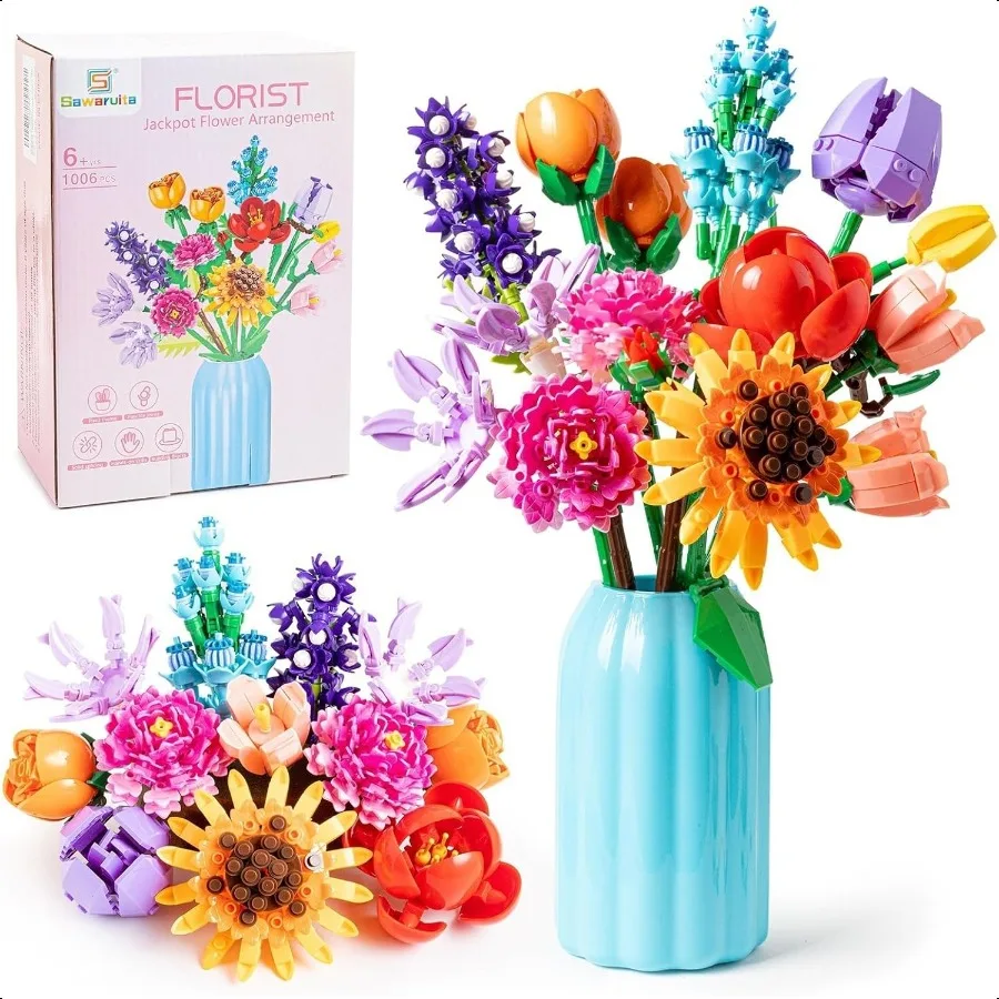 Букет цветов Ботанические строительные блоки Наборы для взрослых9 видов полевых цветов Ботаническая коллекция с вазой Растения Игрушки для дома
Букет цветов Ботанические строительные блоки Наборы для взрослых9 видов полевых цветов Ботаническая коллекция с вазой Растения Игрушки для дома