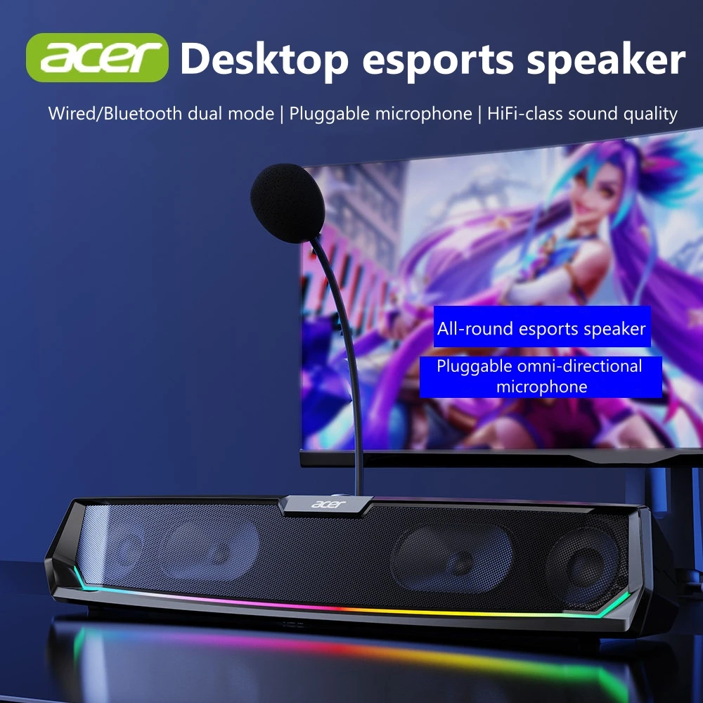 OSK256 All-in-One Gaming Soundbar Speakers, 3D Surround, Detachable Mic, RGB Light, Bluetooth/USB for PC Gaming, Music & Movies
OSK256 All-in-One Gaming Soundbar Speakers, 3D Surround, Detachable Mic, RGB Light, Bluetooth/USB for PC Gaming, Music & Movies
