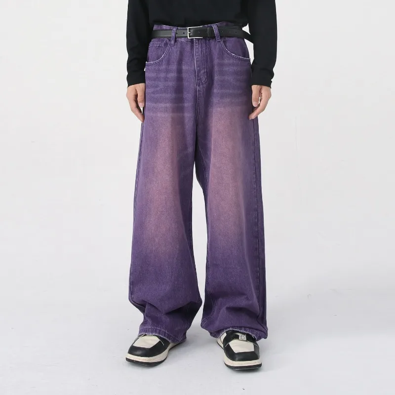 KIDWHXR Men Straight-leg Pant Vintage Washed Gradient Color Male Denim Pant Streetwear Loose Mid Waist Casual Man Trousers
KIDWHXR Men Straight-leg Pant Vintage Washed Gradient Color Male Denim Pant Streetwear Loose Mid Waist Casual Man Trousers
