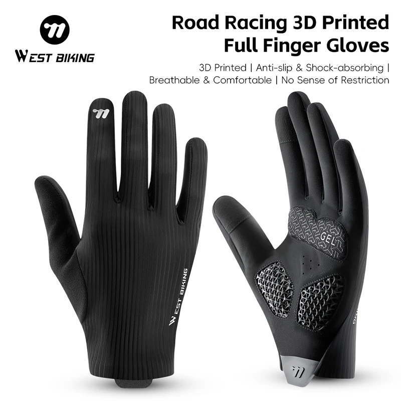 WEST BIKING Local Shipping Full Finger Cycling Gloves 3D Printed Shock Absorbing Gel Padded Touch Screen Reflective Breathable Bike Gloves
WEST BIKING Local Shipping Full Finger Cycling Gloves 3D Printed Shock Absorbing Gel Padded Touch Screen Reflective Breathable Bike Gloves