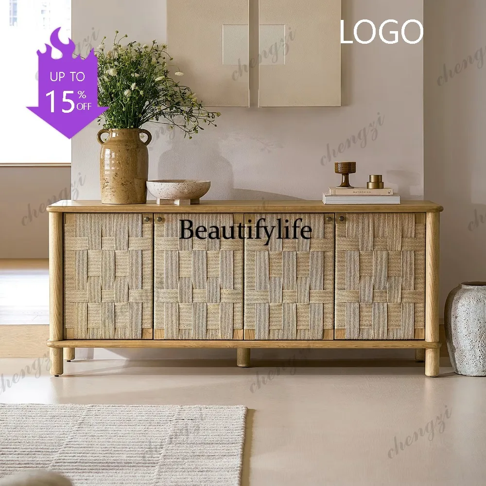 M183 American vintage solid wood sideboard, woven entryway storage cabinet, French living room TV cabinet
M183 American vintage solid wood sideboard, woven entryway storage cabinet, French living room TV cabinet