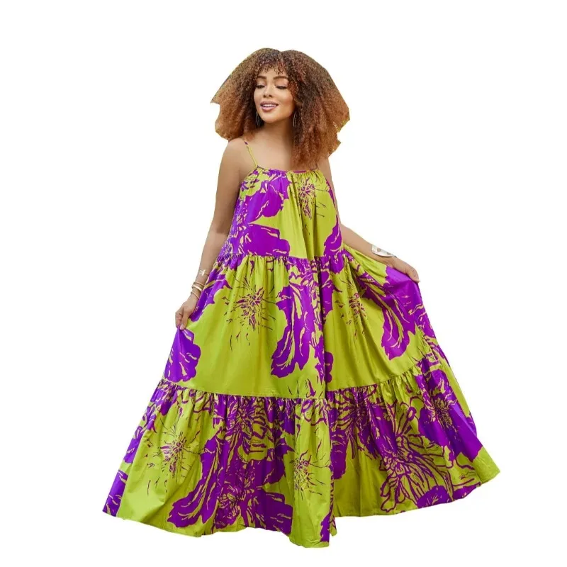 Customized Women Dress Long Dresses A Line Print Floral Casual Loose Sling Sleeveless Backless Elegant Splice Sexy Pleated Vesti
Customized Women Dress Long Dresses A Line Print Floral Casual Loose Sling Sleeveless Backless Elegant Splice Sexy Pleated Vesti