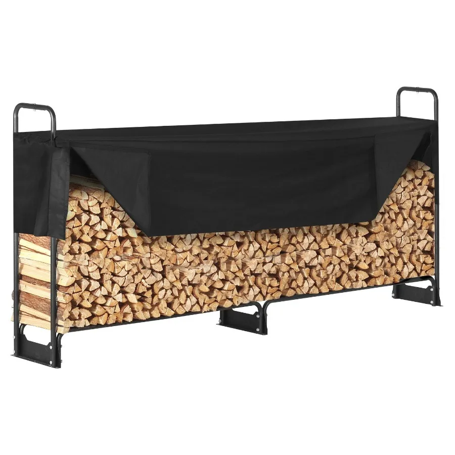 8.5FT Outdoor Firewood Rack with Cover 102x14.2x46.1 in Heavy Duty Firewood Holder 600D Oxford Waterproof Cover for Fireplace
8.5FT Outdoor Firewood Rack with Cover 102x14.2x46.1 in Heavy Duty Firewood Holder 600D Oxford Waterproof Cover for Fireplace