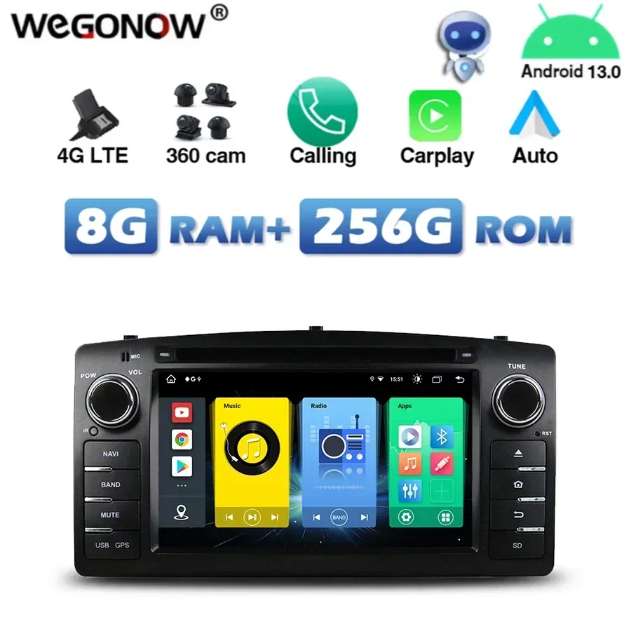 4G SIM IPS DSP Carplay Auto Android 13.0 8G + 256G Автомобильный DVD-плеер Wi-Fi RDS РАДИО GPS-карта Bluetooth для TOYOTA Corolla E120 BYD F3
4G SIM IPS DSP Carplay Auto Android 13.0 8G + 256G Автомобильный DVD-плеер Wi-Fi RDS РАДИО GPS-карта Bluetooth для TOYOTA Corolla E120 BYD F3