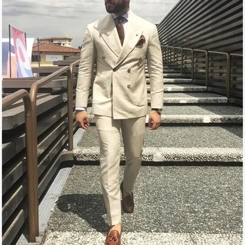 2024 Summer Beige Linen Suit For Men Business Slim Fit Blazer Hombre Smart Casual High Quality Custom 2 Piece Set Costume Homme
2024 Summer Beige Linen Suit For Men Business Slim Fit Blazer Hombre Smart Casual High Quality Custom 2 Piece Set Costume Homme