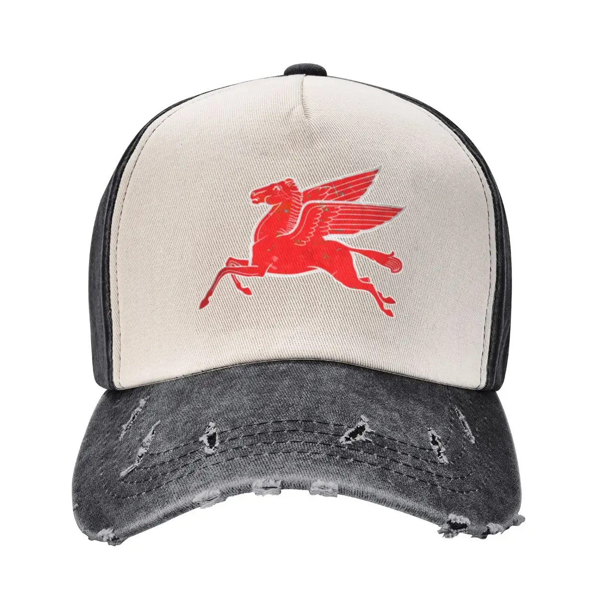 Red Pegasus distressed version facing left. Baseball Cap Military Tactical Cap Golf fishing hat Men's Luxury Women's 
Red Pegasus distressed version facing left. Baseball Cap Military Tactical Cap Golf fishing hat Men's Luxury Women's