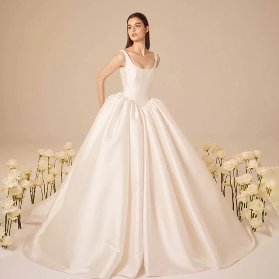Customized Strapless Sleeveless A-Line Wedding Dresses Backless And Zipper Bridal Gown vestidos de novia
Customized Strapless Sleeveless A-Line Wedding Dresses Backless And Zipper Bridal Gown vestidos de novia