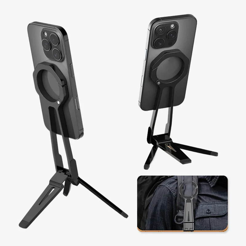 M40 Carabiner-Mounted Phone Tripod Horizontal Vertical Dual-sided Magnetic Phone Holder for Vlog Live Streaming Online
M40 Carabiner-Mounted Phone Tripod Horizontal Vertical Dual-sided Magnetic Phone Holder for Vlog Live Streaming Online