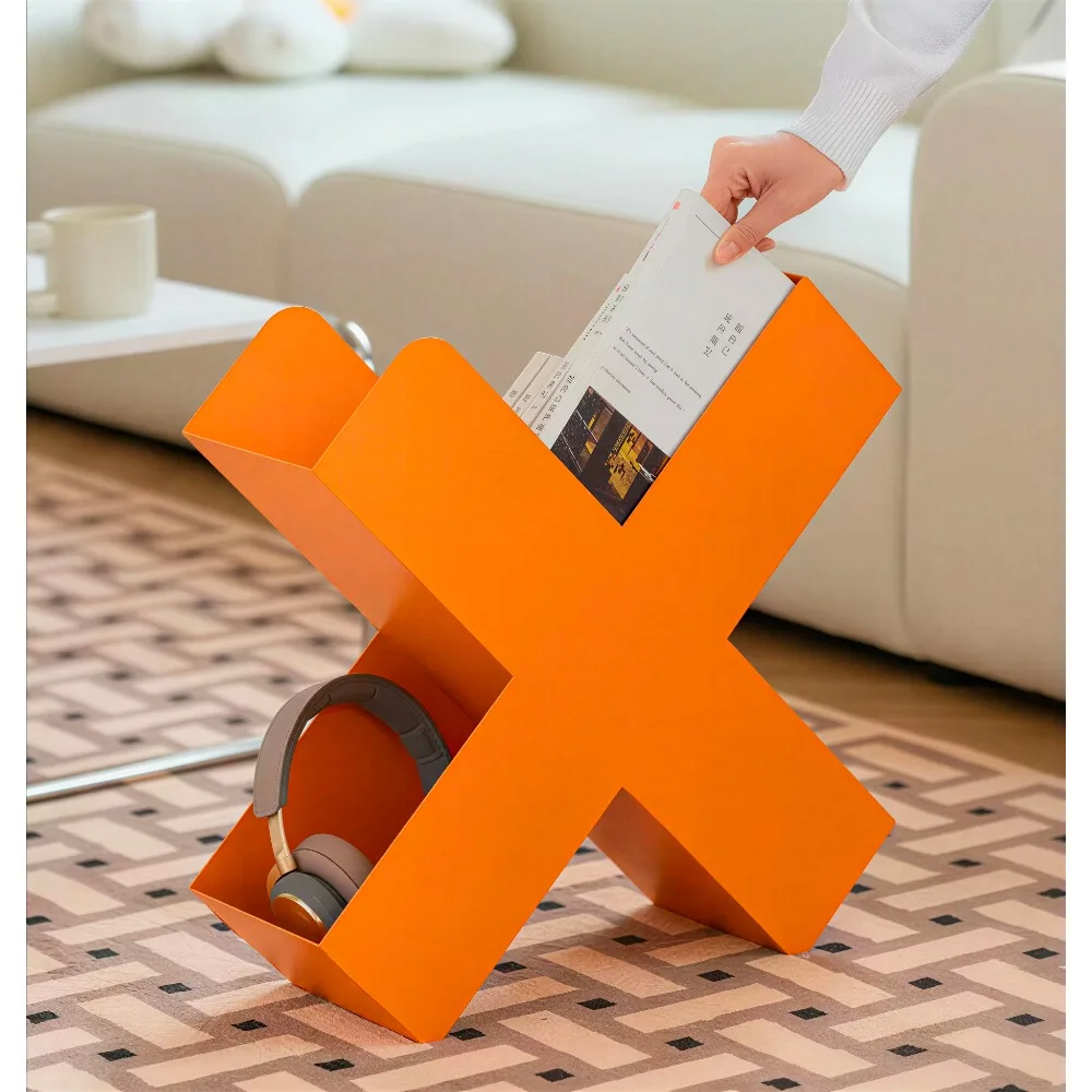 X-shaped metal bookshelf, magazine and headphone floor standing storage rack, simple decoration shelf for living room and office
X-shaped metal bookshelf, magazine and headphone floor standing storage rack, simple decoration shelf for living room and office