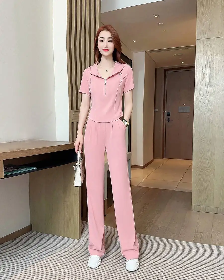 Summer New Sle ort Sve Casual Sports Suit for Women Faionable Ensemble Lightweight Breathable Perfect for Spring
Summer New Sle ort Sve Casual Sports Suit for Women Faionable Ensemble Lightweight Breathable Perfect for Spring