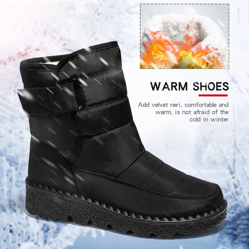 Windproof Waterproof Platform Snow Boots Women Keep Warm Thick Plush Winter Shoes Woman Non Slip Cotton Ankle Boots Plus Size 44
Windproof Waterproof Platform Snow Boots Women Keep Warm Thick Plush Winter Shoes Woman Non Slip Cotton Ankle Boots Plus Size 44