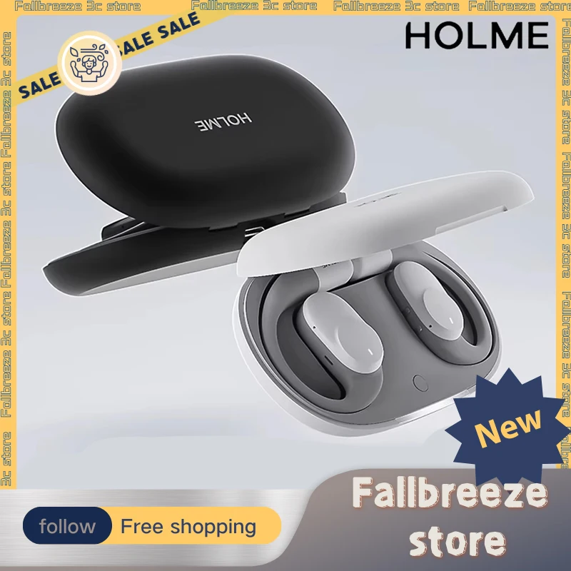 HOLME Ultra Open Bluetooth Earphones 4 Mic ENC Ear Hook Custom IPX6 Waterproof Large-size Moving Coil Unit Headsets Ergonomic
HOLME Ultra Open Bluetooth Earphones 4 Mic ENC Ear Hook Custom IPX6 Waterproof Large-size Moving Coil Unit Headsets Ergonomic