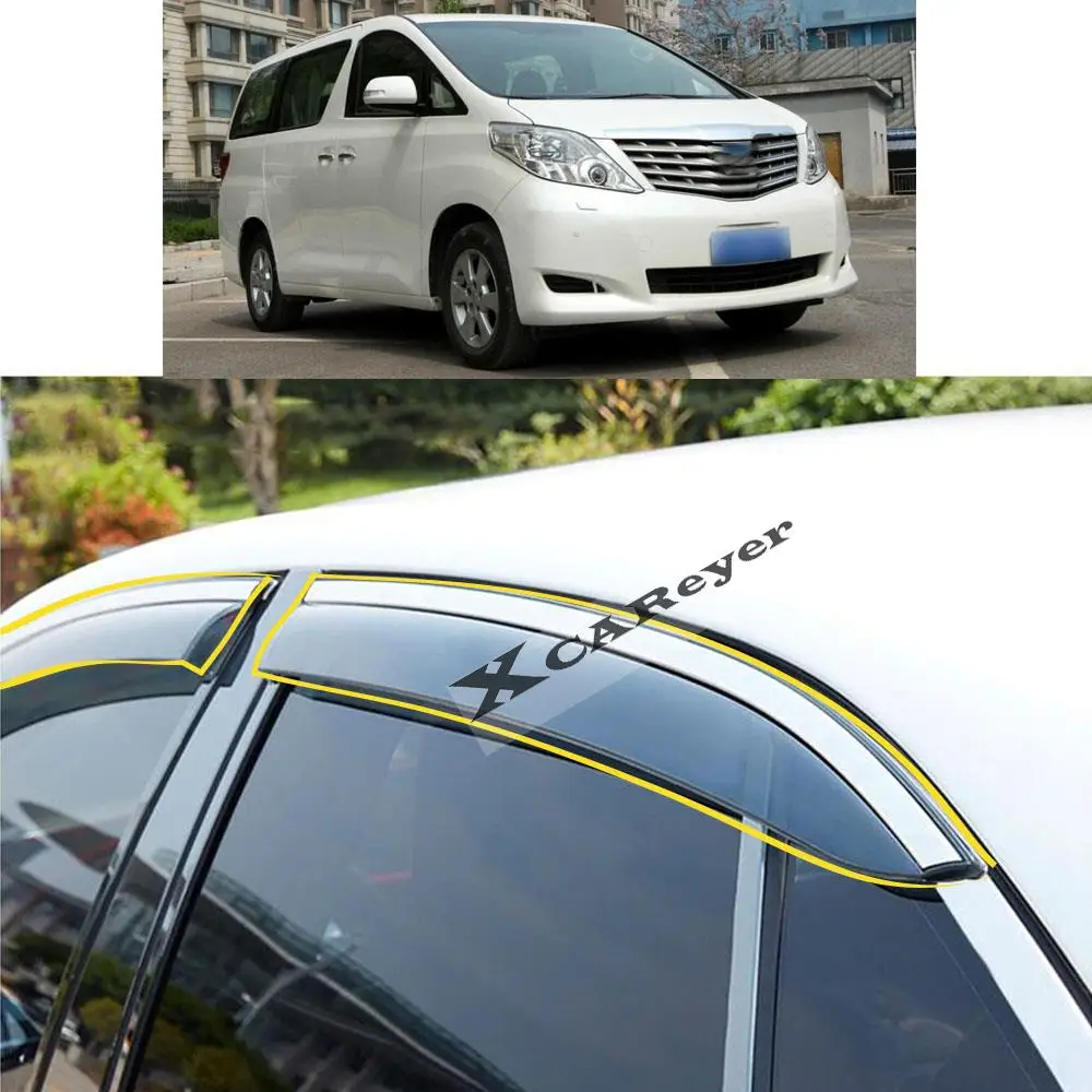 For Toyota Alphard Vellfire 2009-2010 2011-2012 2013 2014 Car Sticker Plastic Window Glass Wind Visor Rain/Sun Guard Vent Parts
For Toyota Alphard Vellfire 2009-2010 2011-2012 2013 2014 Car Sticker Plastic Window Glass Wind Visor Rain/Sun Guard Vent Parts