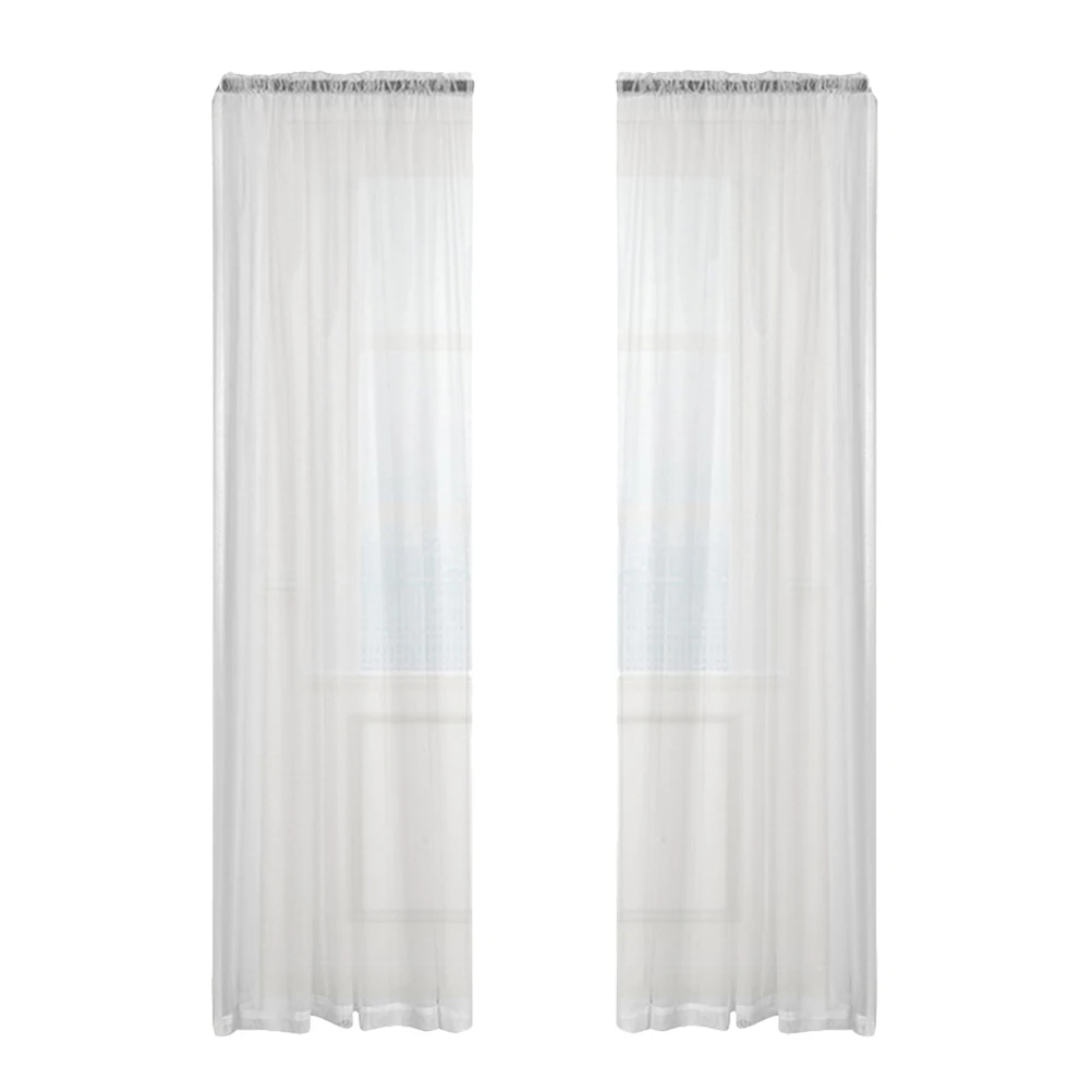 2 pcs Voile Sheer Curtains Waterproof Pleated Drapery Gauze Home Decor Bedroom Living Room Tulle Thin Sunlight Protection
2 pcs Voile Sheer Curtains Waterproof Pleated Drapery Gauze Home Decor Bedroom Living Room Tulle Thin Sunlight Protection