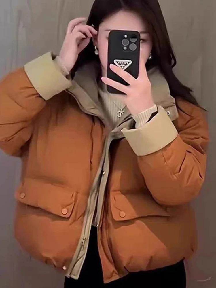 Корейская утепленная женская зимняя куртка из хлопка с цветовыми блоками, простая модная верхняя одежда, универсальный размер
Корейская утепленная женская зимняя куртка из хлопка с цветовыми блоками, простая модная верхняя одежда, универсальный размер