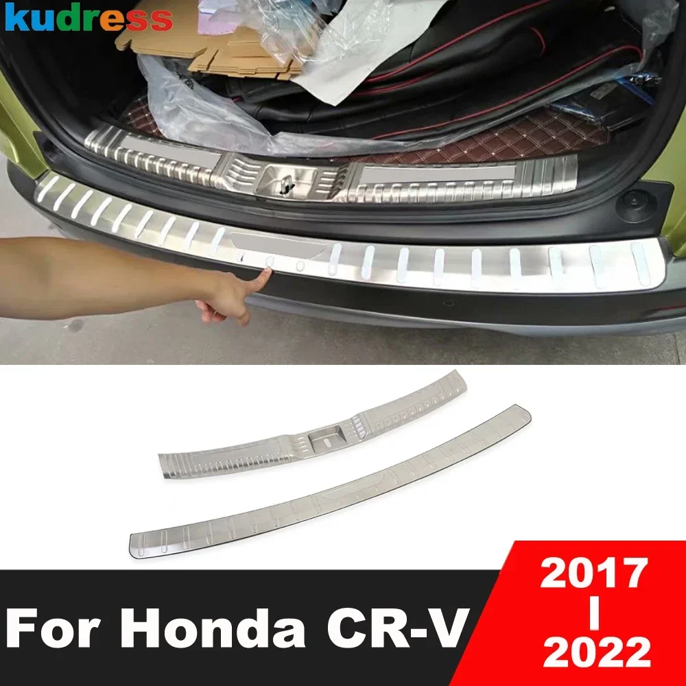 Накладка на задний бампер багажника для Honda CRV C-RV 2017 2018 2019 2020 2021 2022, стальная накладка на порог багажника автомобиля, аксессуары 
Накладка на задний бампер багажника для Honda CRV C-RV 2017 2018 2019 2020 2021 2022, стальная накладка на порог багажника автомобиля, аксессуары