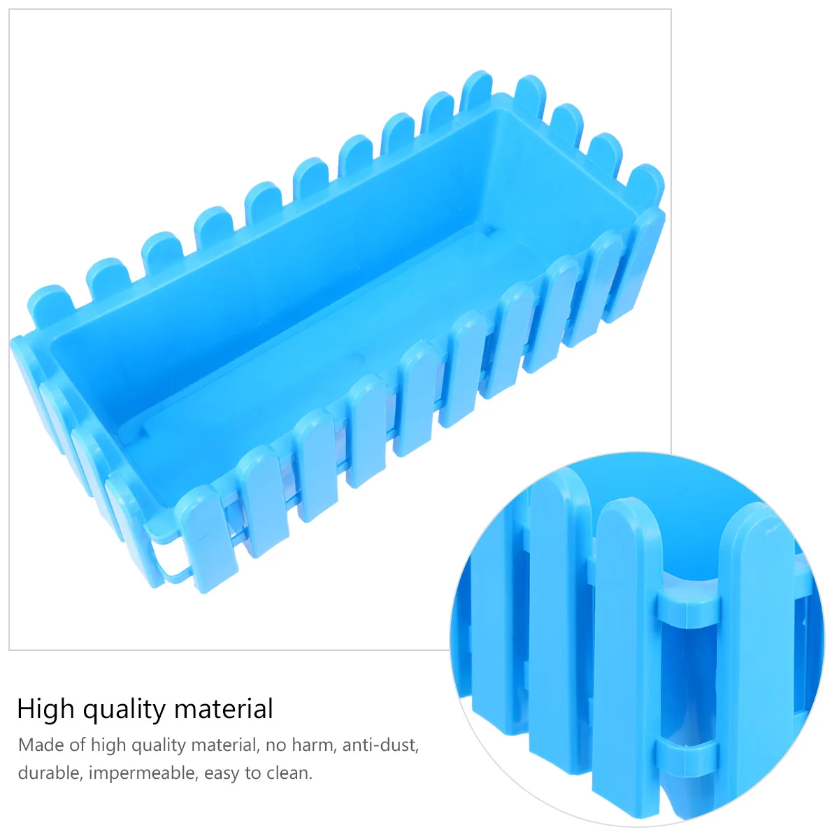 Plastic Flower Pot Fence Outdoor Pots Plant Garden Edging Planter Succulents Rectangle Container Decorative Wall Vase Dustproof
Plastic Flower Pot Fence Outdoor Pots Plant Garden Edging Planter Succulents Rectangle Container Decorative Wall Vase Dustproof