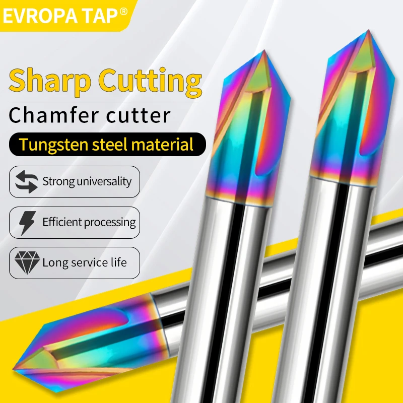 EVROPA TAP 3Flute Chamfer Milling Cutter 60/90/120 Degrees CNC Router Bit CNC Engrabide Chamfering End Millving Milling Tool Car
EVROPA TAP 3Flute Chamfer Milling Cutter 60/90/120 Degrees CNC Router Bit CNC Engrabide Chamfering End Millving Milling Tool Car