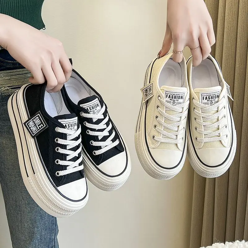 Модные женские черные парусиновые кроссовки на платформе, удобные zapatillas mujer, уличная многофункциональная спортивная парусиновая обувь
Модные женские черные парусиновые кроссовки на платформе, удобные zapatillas mujer, уличная многофункциональная спортивная парусиновая обувь