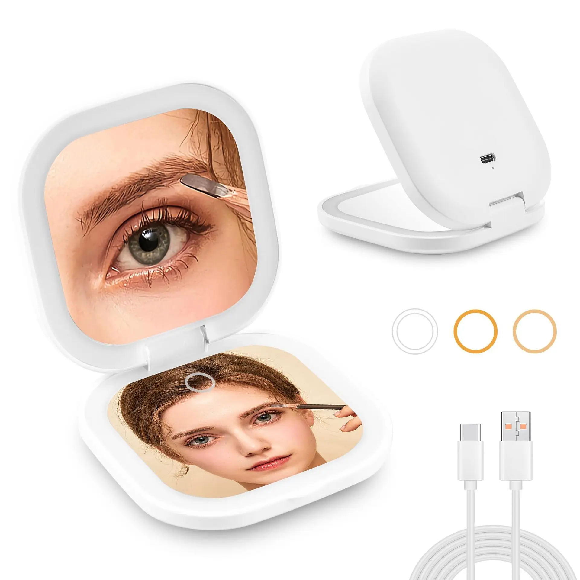 Magnifying 10x Handheld Room Illumination Mirror 500mA Charging Brightness Adjustable Double-sided Decorative Mirror
Magnifying 10x Handheld Room Illumination Mirror 500mA Charging Brightness Adjustable Double-sided Decorative Mirror