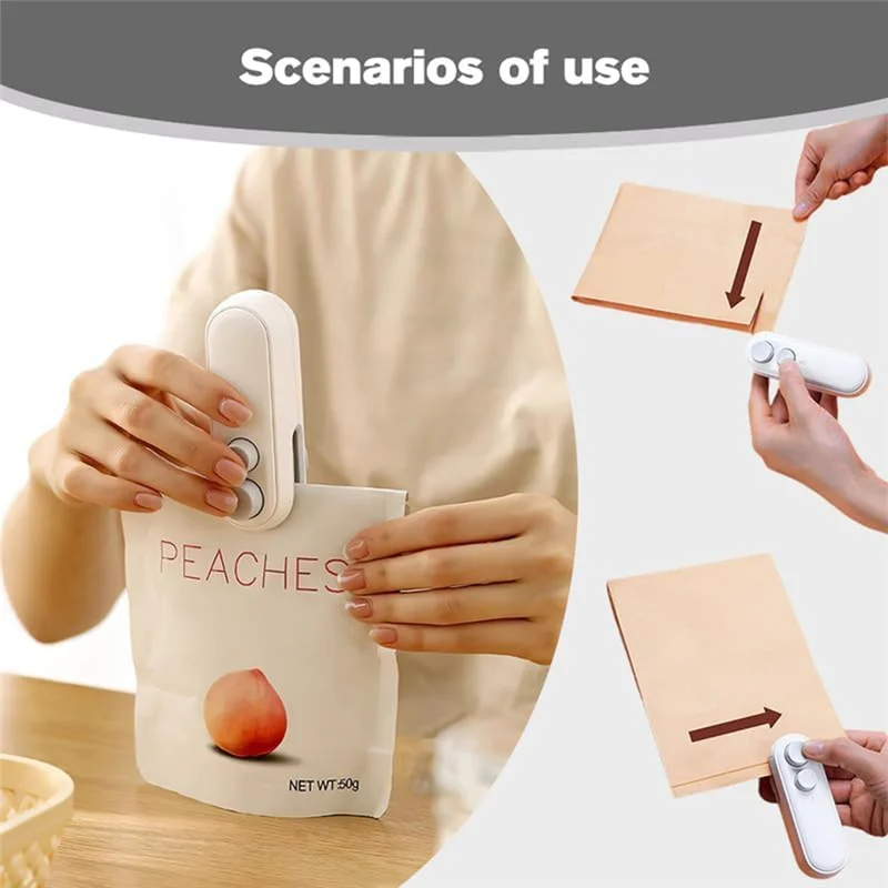 Mini Bag Sealer, 2024 Upgrade TYPE-C Rechargeable Bag Sealer For Sealing & Cutting, Portable Handheld Vacuum Food-A54Q
Mini Bag Sealer, 2024 Upgrade TYPE-C Rechargeable Bag Sealer For Sealing & Cutting, Portable Handheld Vacuum Food-A54Q