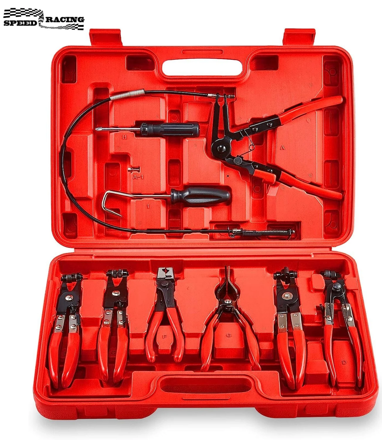 Flexible Automotive Hose Clamp Clip Plier Tool Set Swivel Jaw Flat Angled Band
Flexible Automotive Hose Clamp Clip Plier Tool Set Swivel Jaw Flat Angled Band